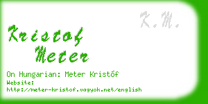 kristof meter business card